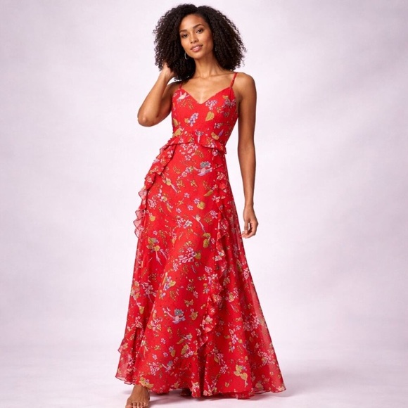 Nanette Lepore Dresses & Skirts - Nanette Lepore Red Floral Maxi Dress size 6